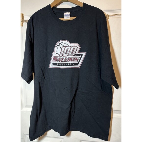 Saluki Basketball T Shirt Mens XL 100 Years Black Graphic Front & Back - Picture 1 of 5
